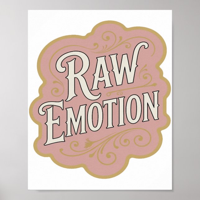 Impresión Moderna Rosa EMOCIÓN RAW (Frente)