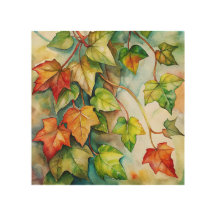 Impresión montada de marfil en la pared acuarela