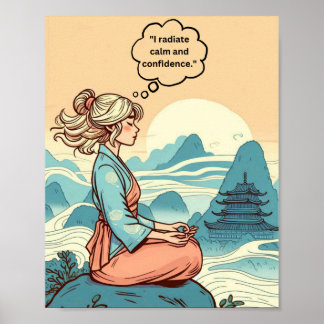 Impresión motivacional "Radiate Calm and Confidenc