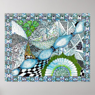 Impresión mundial del Panda azul