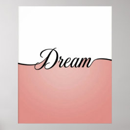 Impresión mural minimalista de letra cursiva elega