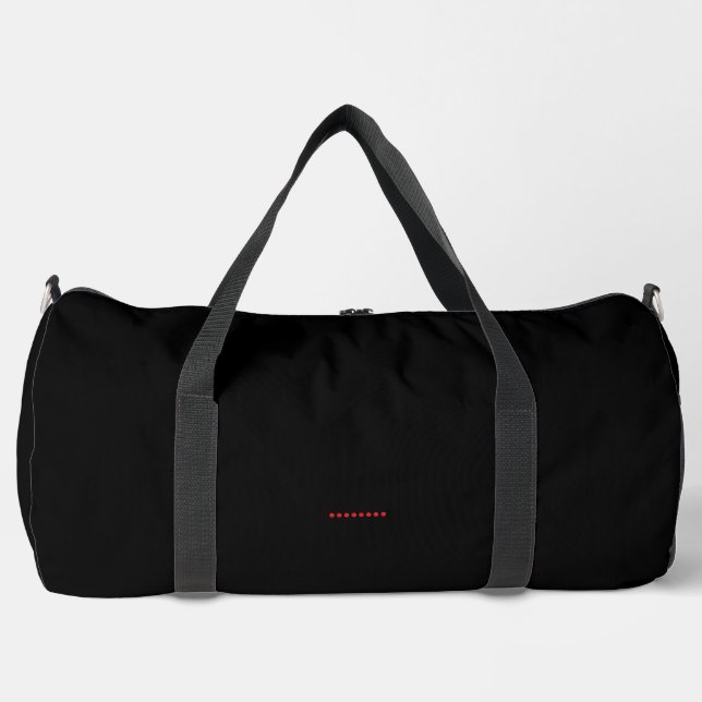Impresión negra simple Cortar Sew Bolsa Duffel Gra (Anverso)