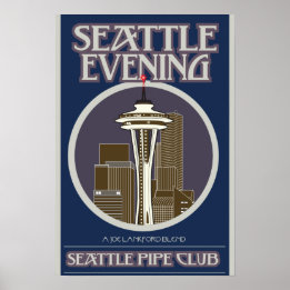 Impresión nocturna de Seattle