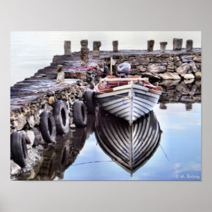 Impresión o poster sola del barco
