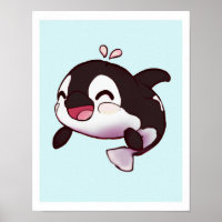Impresión orca para niños o decoración de guarderí