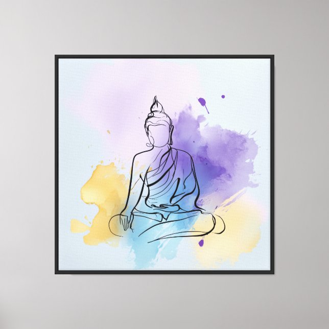 Impresión pacífica de lienzo de Buda (Anverso)