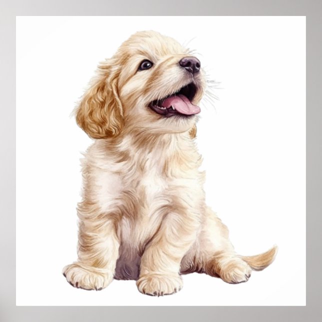 Impresión para guardería pastel de cachorro de Gol (Frente)