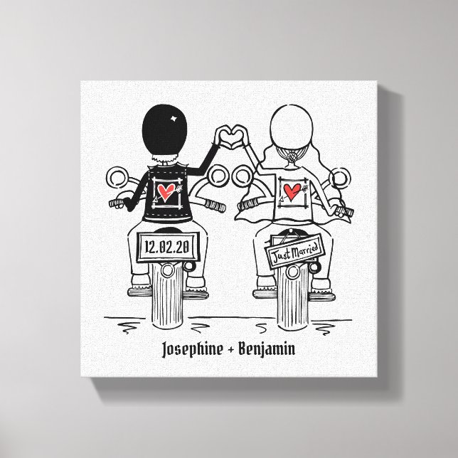 Impresión personalizada de Boda de motocicletas pa (Anverso)