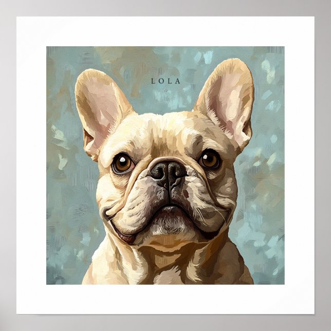 Impresión personalizada de Bulldog Francés (Frente)