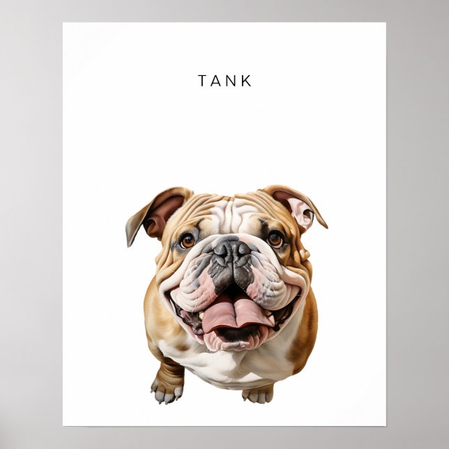Impresión personalizada de Bulldog Inglés (Frente)