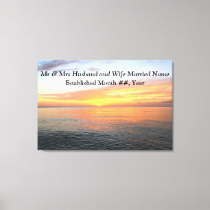 IMPRESIÓN PERSONALIZADA DE CANVAS BODA SUNRISE
