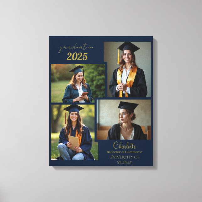 Impresión personalizada de Collage de fotos de gra (Anverso)