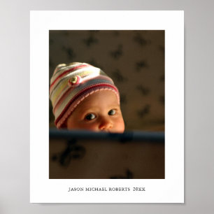 Impresión personalizada de foto y nombre de bebé