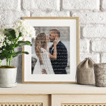Impresión personalizada de foto y votos de boda<br><div class="desc">El recuerdo creativo de los votos de boda presenta tus votos de boda en letra manuscrita blanca, superpuestos en una foto de boda favorita. Pega tus votos de boda en el campo de la plantilla, luego haz clic para "editar usando la herramienta de diseño" donde puedes ajustar las fuentes y...</div>