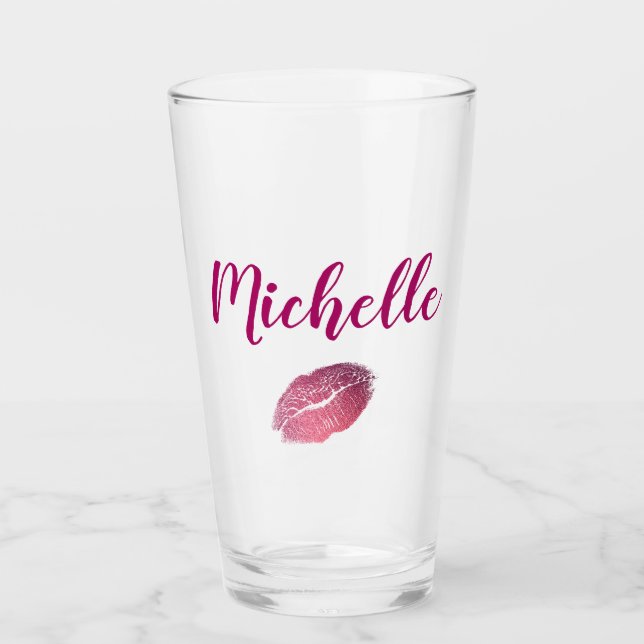 Impresión personalizada de labios púrpuros (Anverso)