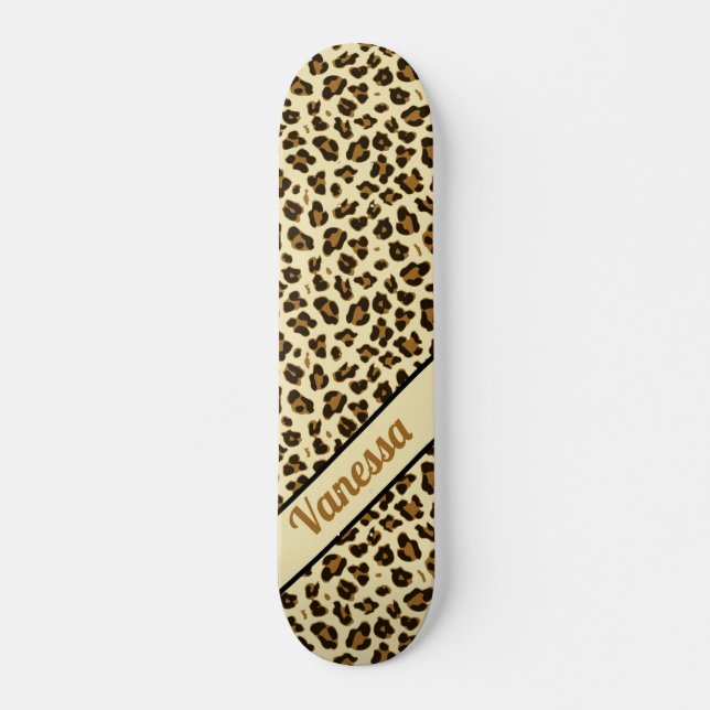 Impresión personalizada de leopardo - Skateboard d (Anverso )