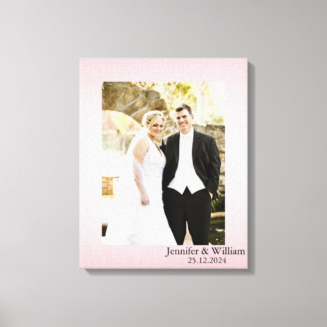 Impresión personalizada de lienzo de fotos Boda (Anverso)