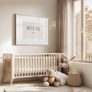 Impresión personalizada de nombre de niño Minimali