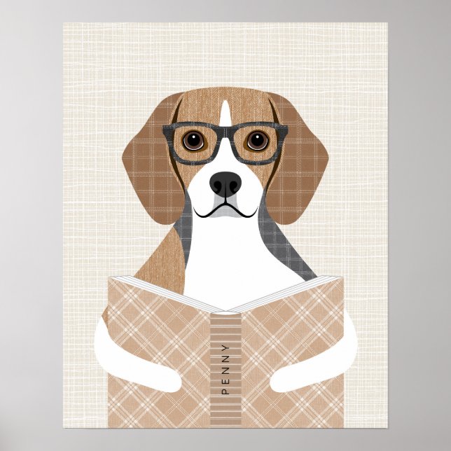 Impresión personalizada de perro Beagle (Frente)