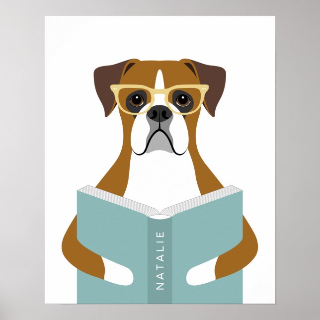 Impresión personalizada de perro Boxer (Frente)