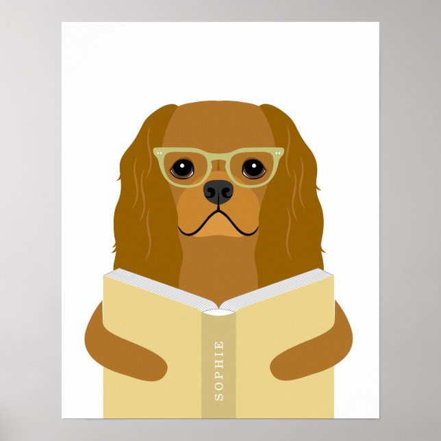 Impresión personalizada de perro Cavalier (Frente)