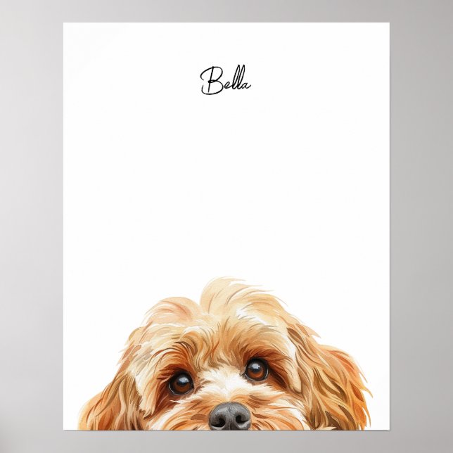 Impresión personalizada de perro Cockapoo (Frente)