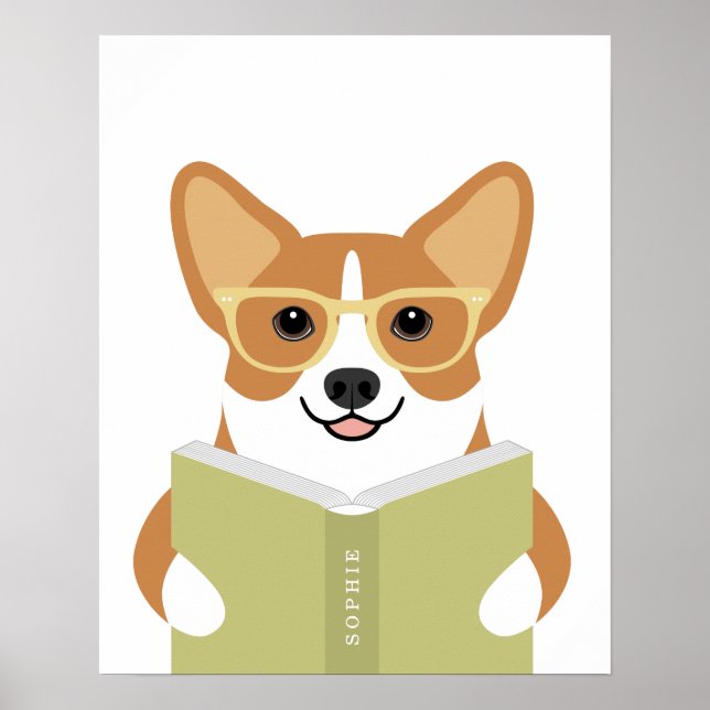 Impresión personalizada de perro Corgi (Frente)