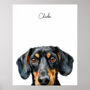 Impresión personalizada de perro Dachshund
