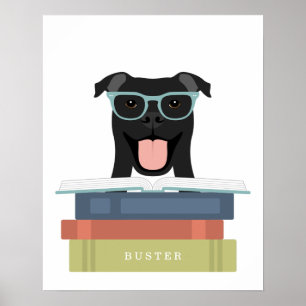 Impresión personalizada de perro Pitbull