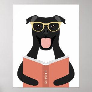 Impresión personalizada de perro Pitbull
