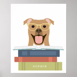 Impresión personalizada de perro Pitbull