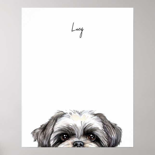 Impresión personalizada de perro Shih Tzu (Frente)