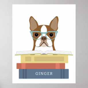 Impresión personalizada de perro Terrier de Boston