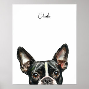 Impresión personalizada de perro Terrier de Boston