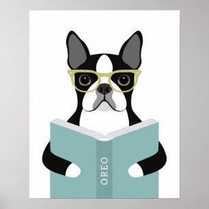 Impresión personalizada de perro Terrier de Boston