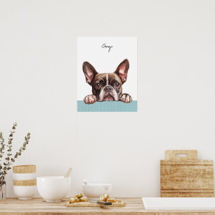 Impresión personalizada de perro Terrier de Boston