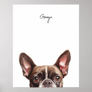 Impresión personalizada de perro Terrier de Boston