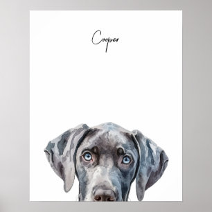 Impresión personalizada de perro Weimaraner