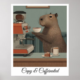 Impresión personalizada de tienda de café de capyb