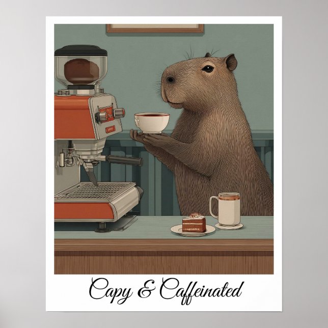 Impresión personalizada de tienda de café de capyb (Frente)