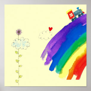 impresión personalizada de tren arco iris