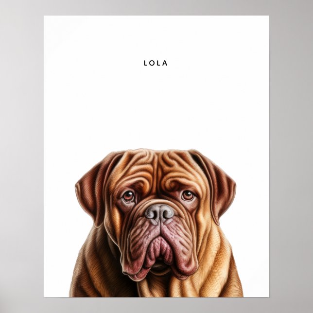 Impresión personalizada Dogue De Bordeaux (Frente)