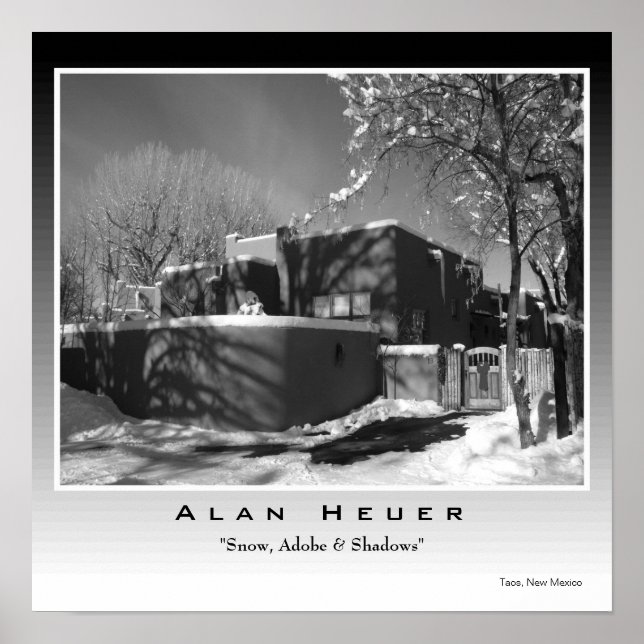 Impresión plateada - "Adobe, Nieve y sombras" (Frente)