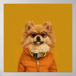 Impresión pomerana adorable