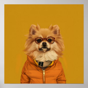 Impresión pomerana adorable