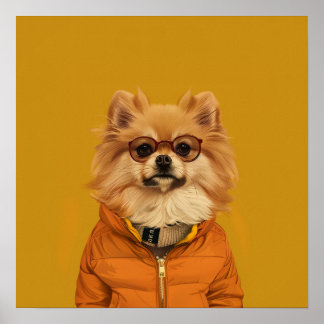 Impresión pomerana adorable