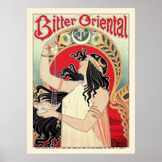 Impresión poster: Art Nouveau - Oriental amargo (Frente)