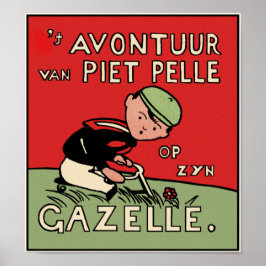 Impresión poster: aventuras en bicicleta de Piet P