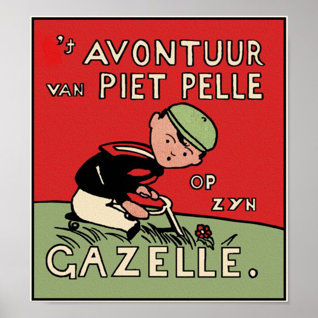 Impresión poster: aventuras en bicicleta de Piet P (Frente)