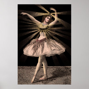 Impresión Poster Ballerina brillante y brillante